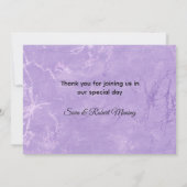 Leuke iridescen lila paarse faux glitter bedankkaart (Achterkant)