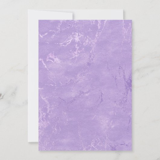 Leuke iridescen lila paarse faux glitter kaart (Achterkant)