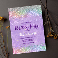 Leuke iridescen lila paarse faux glitter