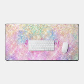 Leuke iriserende eenhoorn gouden glitter bureaumat (Keyboard & Muis)