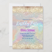 Leuke iriserende faux gouden glitter kaart (Voorkant)