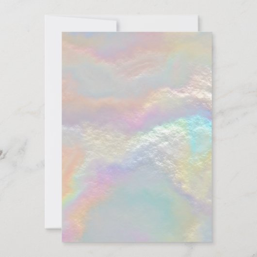 Leuke iriserende faux gouden glitter kaart (Achterkant)