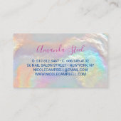 Leuke iriserende faux gouden glitter visitekaartje (Achterkant)