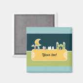 Leuke islamitische kinderen moskee Cartoon moslimn Magneet (Voorkant / Achterkant)