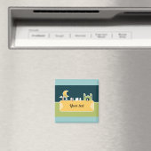 Leuke islamitische kinderen moskee Cartoon moslimn Magneet (Insitu (Vaatwasser))