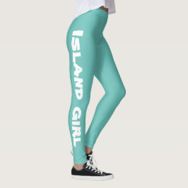 leuke ISLAND GIRL-typografie | Leggings