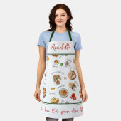 Leuke Italiaanse Etenliefhebber Keukenscript Mangi Schort (Gedragen)