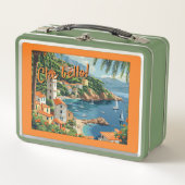 Leuke Italiaanse kust geïllustreerde retro (Voorkant)