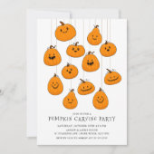 Leuke Jack O'lantaarn Pompoen Carving Halloween Kaart (Voorkant)