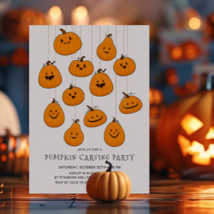Leuke Jack O'lantaarn Pompoen Carving Halloween Kaart