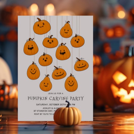 Leuke Jack O'lantaarn Pompoen Carving Halloween Kaart
