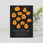 Leuke Jack O'lantaarn Pompoen Carving Halloween Kaart (Staand voorkant)