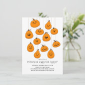 Leuke Jack O'lantaarn Pompoen Carving Halloween Kaart (Staand voorkant)
