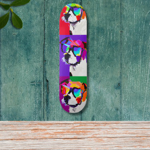 Leuke Jack Russell portret pop art stijl Persoonlijk Skateboard