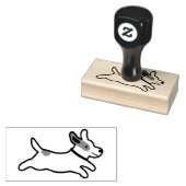 Leuke Jack Russell Terrier Cartoon Hond Rubberstempel (Gestempeld)