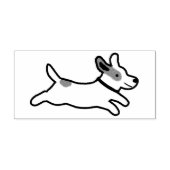 Leuke Jack Russell Terrier Cartoon Hond Rubberstempel (Afrduk)