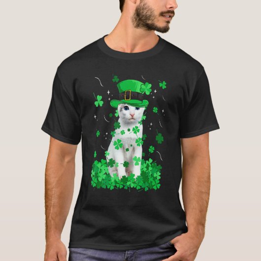 Leuke Japanse Bobtail Kat St Patrick S Dag Ierse S T-shirt (Voorkant)