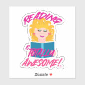 Leuke jaren '80 lezen Epic Book Cartoon Art Sticker (Vel)