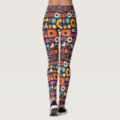 Leuke jaren 90 Retro Patroon Leggings (Achterkant)