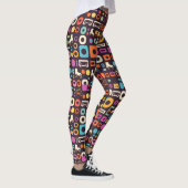 Leuke jaren 90 Retro Patroon Leggings (Rechts)