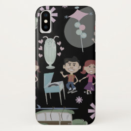 Leuke jaren vijftig kinder retro illustratiepatroo Case-Mate iPhone case