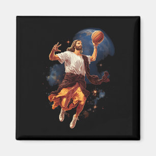 Leuke Jezus die Basketbal speelt Magneet