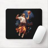Leuke Jezus die Basketbal speelt Muismat (Met muis)