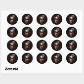 Leuke Jezus die Basketbal speelt Ronde Sticker (Vel)