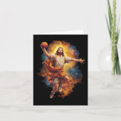 Leuke Jezus Spelen Basketbal 1 Kaart (Voorkant)