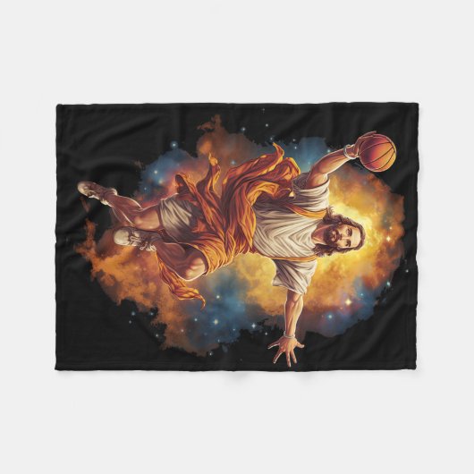 Leuke Jezus spelen Bysketbyll 1 Fleece Deken (Voorkant (Horizontaal))