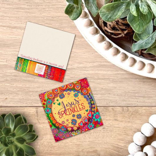 Leuke Jezus Sprinkles Inspirivity vriendelijkheids Vierkante Visitekaartje