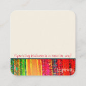 Leuke Jezus Sprinkles Inspirivity vriendelijkheids Vierkante Visitekaartje (Achterkant)