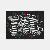 Leuke Jingle Bells helemaal feestelijk kerstfeest Fleece Deken (Voorkant (Horizontaal))