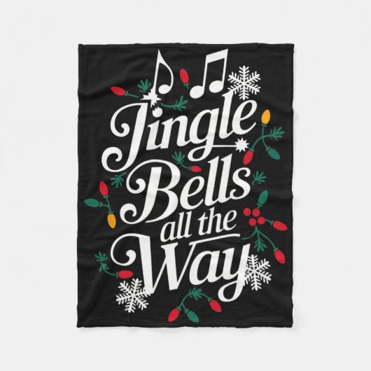 Leuke Jingle Bells helemaal feestelijk kerstfeest Fleece Deken (Voorkant)