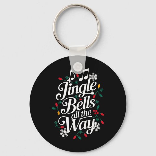 Leuke Jingle Bells helemaal feestelijk kerstfeest Sleutelhanger (Voorkant)