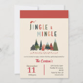 Leuke Jingle en Mingle Kerstfeest uitnodiging (Voorkant)