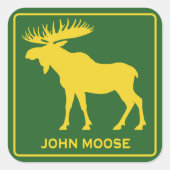 Leuke John Moose Parodie Boer  Vierkante Sticker (Voorkant)