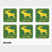 Leuke John Moose Parodie Boer  Vierkante Sticker (Vel)