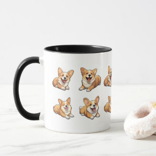 Leuke Jolly Corgi Puppy Honden Mok