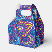 Leuke jolly Indiase bruiloft olifanten geel blauw Bedankdoosjes (Achterkant)