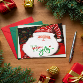 Leuke Jolly Santa Kerstplezier Kinder Inspirivity Kaart
