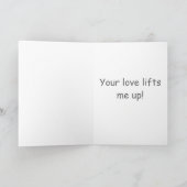 Leuke Jongen met de Ballons van de Brief die Feestdagen Kaart (Binnen)