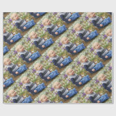 Leuke jongen uw foto patroon glanzend cadeaupapier (Vlak)