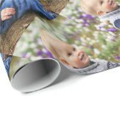 Leuke jongen uw foto patroon glanzend cadeaupapier (Rol Hoek)