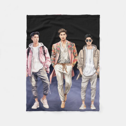 Leuke jongens fleece deken (Voorkant)