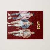 Leuke jongens gepersonaliseerde naam legpuzzel (Horizontaal)