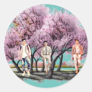 Leuke jongensSticker Ronde Sticker