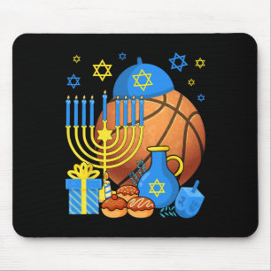 Leuke Joodse Bysketbyll Byll Menorah Happy Hanukka Muismat
