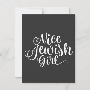 Leuke Joodse Meisje Hanukkah Jood Grappig  Notitiekaartje