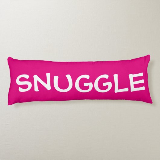 Leuke jumbo tekst of naamtypografie op fuchsia lichaamskussen (Achterkant)